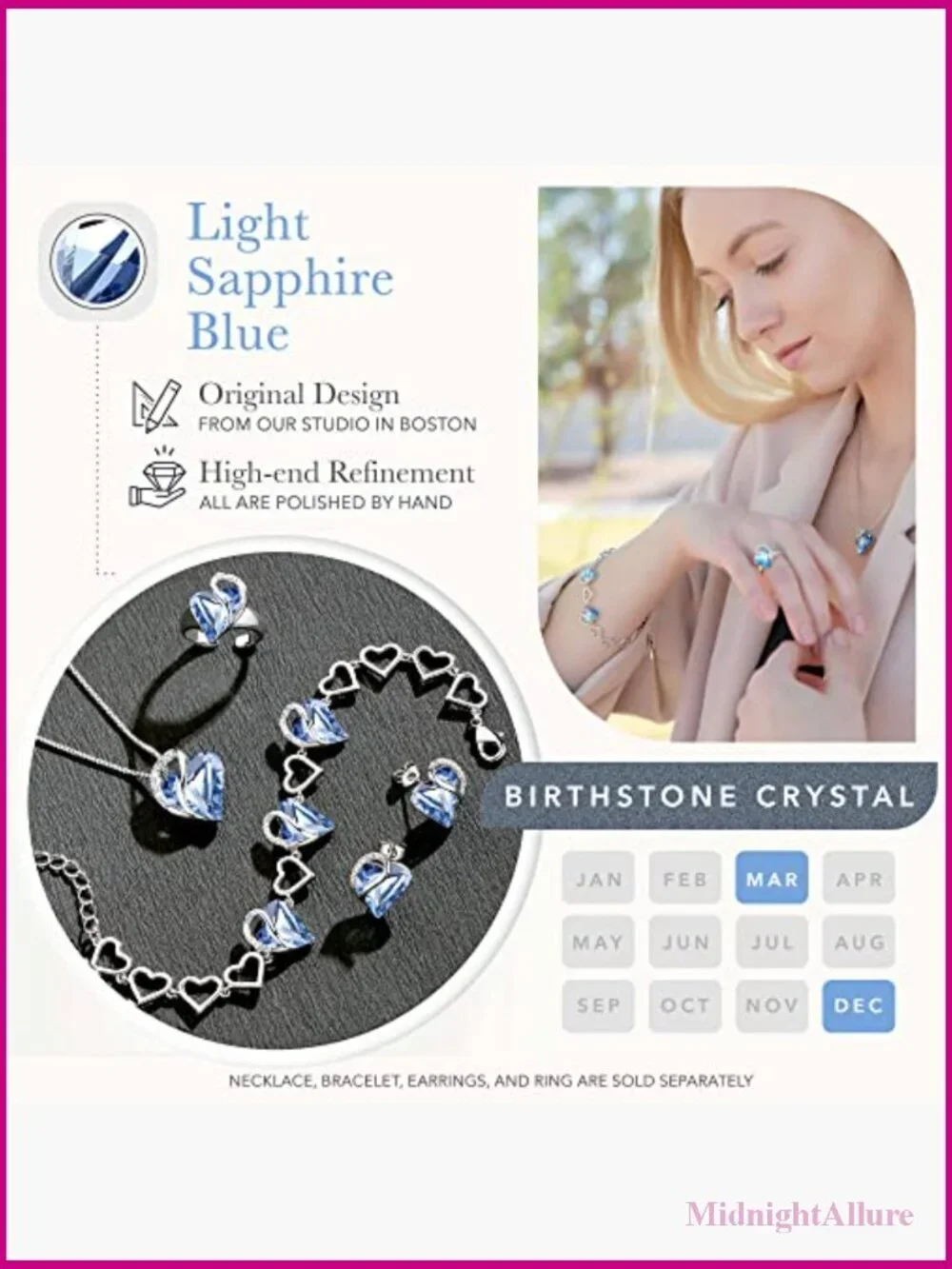 Infinity Love Heart Bracelet with Crystal 7-inch Silver Tone